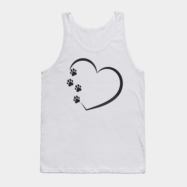 Cat paw heart Tank Top by RubyCollection